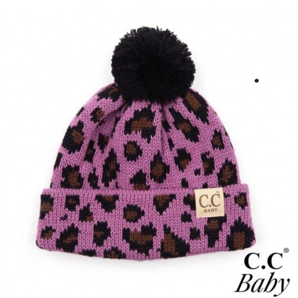 C.C. Baby Beanie New Lavender and Black